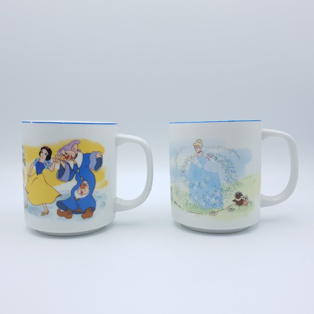 Vintage Disneyland SNOW WHITE and CINDERELLA Mugs